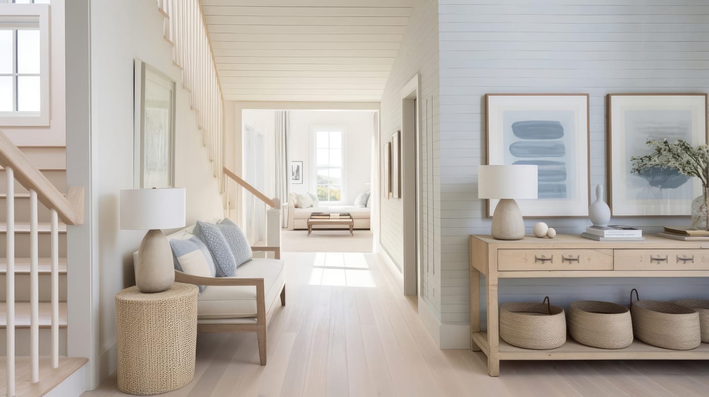 Heller Eingangsbereich – Ferienhaus stilvoll einrichten